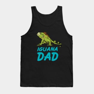 Iguana Dad for Iguana Lovers, Blue Tank Top